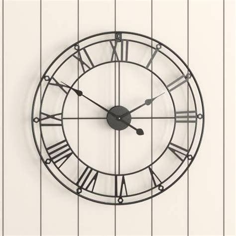 Metal Wall Clock with Roman Numerals - Craftsowl