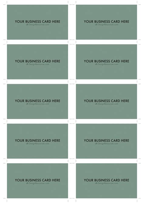 Business Card Template 10 Per Sheet