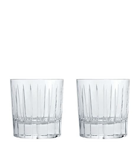 Christofle Set Of 2 Iriana Crystal Double Old Fashioned Glasses 24cl Harrods Ae