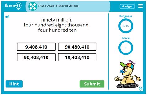 Interactive Math Lesson Place Value Up To Hundred Millions