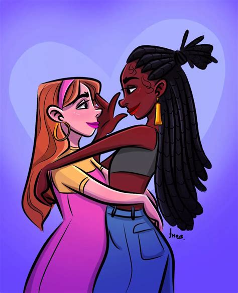 Continuing My Series Of Drawing Lesbian Couples This Is One I Recently