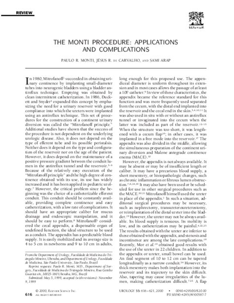 Pdf The Monti Procedure Applications And Complications