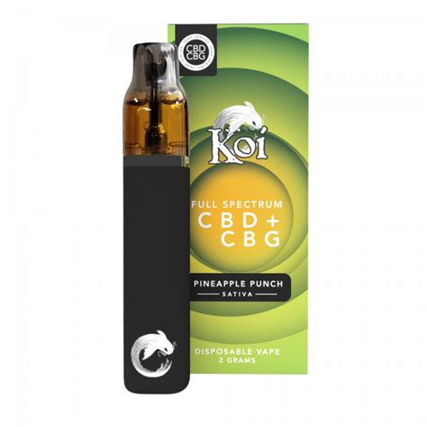 Koi Full Spectrum CBD CBG Disposable Vape Bar 2 Gram Pineapple