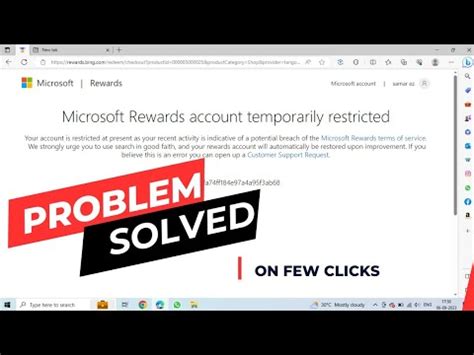 Microsoft Reward Account Temporarily Restricted Problem Fixed