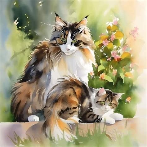 Pin by Annella Malinicheva on Кошки Big cats art Cute cats Cat painting