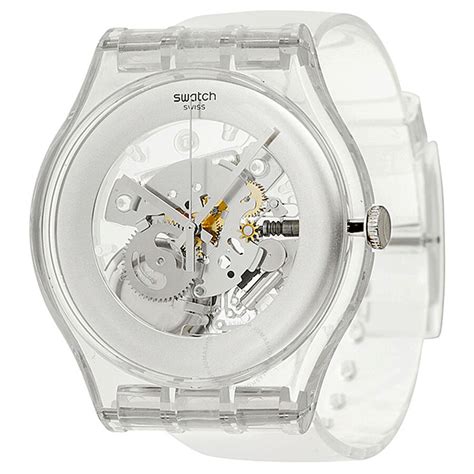 Swatch Originals Look Through Skeleton Dial Plastic Mens Watch Suok105