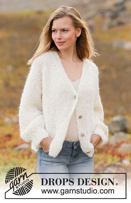 Spring Fuzz Jacket Drops Free Knitting Patterns By Drops