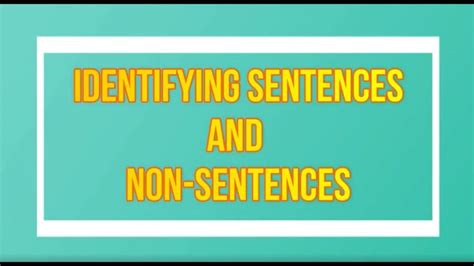 Identifying Sentences and Non Sentences GR 1 | Sentences, Learning, Development