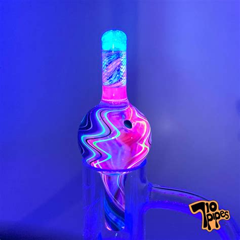 Ben Linetube Dna Bubble Cap Uv Purple And Blue Online Smoke Shop 710 Pipes