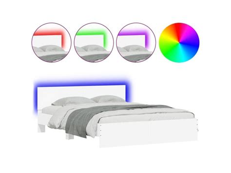 Supersleep tête de lit inclus cadre de lit et led blanc 160x200cm