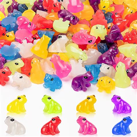 Amazon SYWHXY 56PCS Luminous Mini Resin Frogs Tiny Frogs Figurines