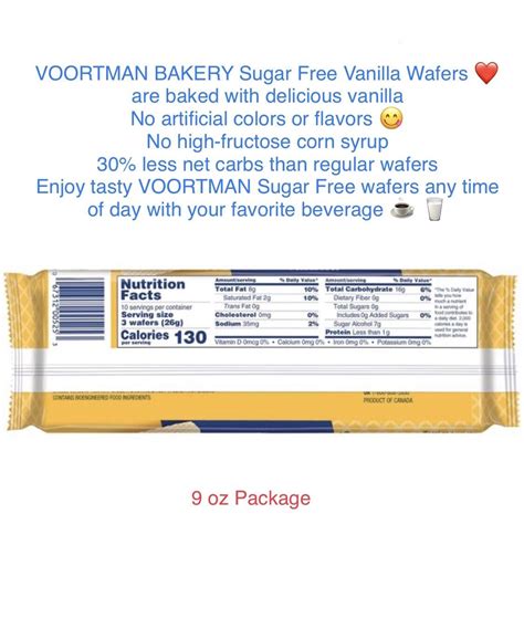 Voortman Bakery Sugar Free Vanilla Wafers Oz Package Free Shipping Ebay