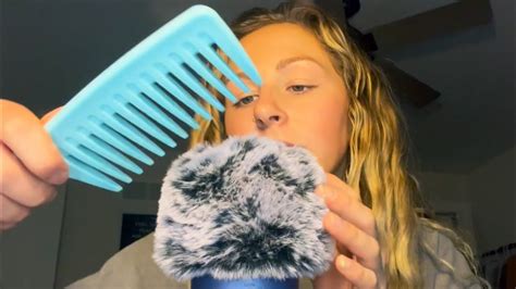 Asmr Crinkly Plastic Tapping Sounds Combing Fluffy Mic Youtube