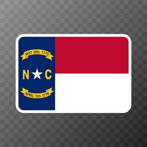 Premium Vector North Carolina State Flag Vector Illustration