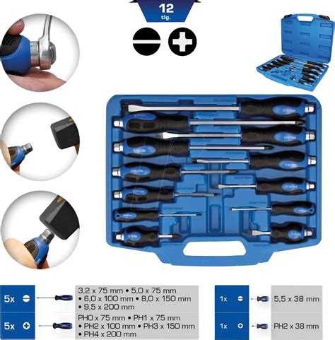 Ks Bt Schraubendreher Satz Mit Schlagkappe Teilig Schlitz