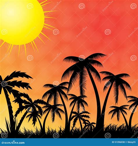 De Vakantieachtergrond Van De Zomer Tropische Banner Vector Illustratie Illustration Of Helder