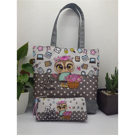 BOLSA ECOBAG 32x36 PERSONALIZADA DIA DO PROFESSOR ESTOJO Shopee Brasil