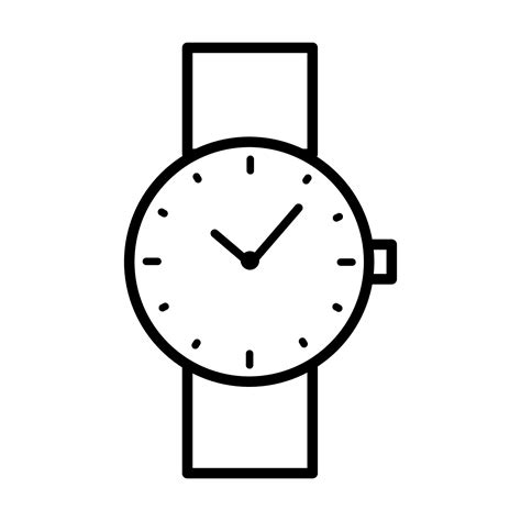 Watch outline concept icon on white background. 25554107 Vector Art at ...