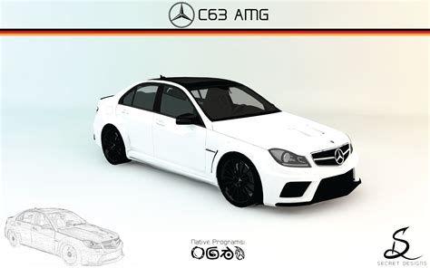 梅赛德斯 C63 Amg 庄园 3d模型 39 3ds C4d Fbx Lwo Xsi Obj Max Free3d