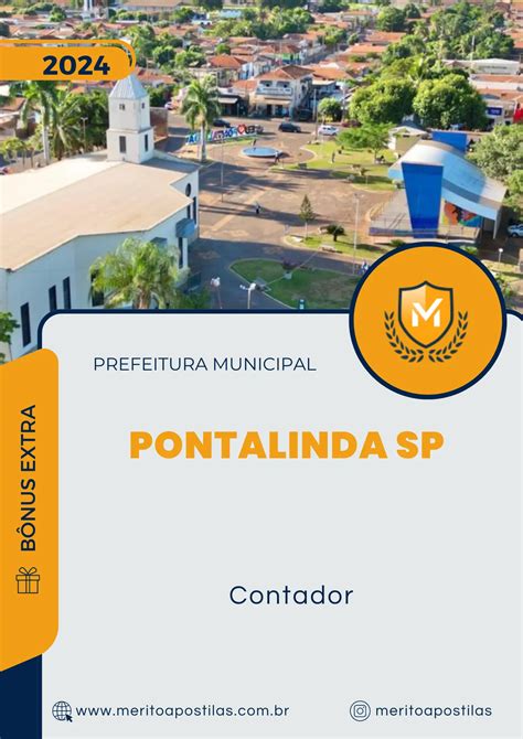 Apostila Contador Prefeitura de Pontalinda SP 2024 Mérito Apostilas