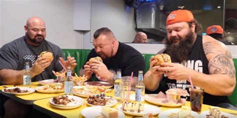 World's Strongest Men Do 20,000 Calorie Challenge, Squeeze Into Tiny ...