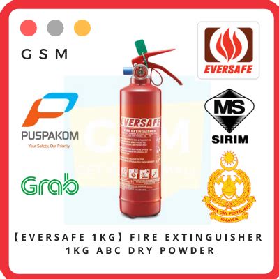 EVERSAFE 1 KGPortable Fire Extinguisher 1KG ABC Dry Powder