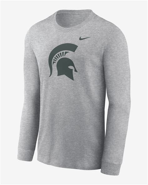 Michigan State Spartans Primary Logo Mens Nike College Long Sleeve T