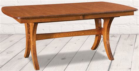 Gemma Trestle Table Amish Solid Hardwood Dining Room Table