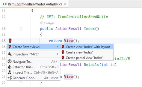 Asp Net Scaffolding Jetbrains Rider Documentation