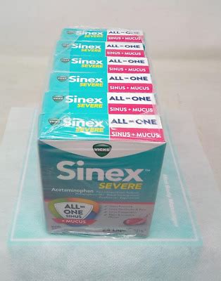 Vicks Sinex Severe All In One Sinus Mucus Relief 24 LiquiCaps 6 Pack