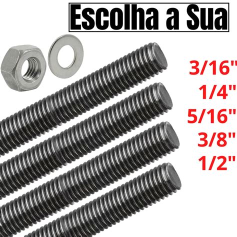 Porca Sextavada Unc 3 16 24 Chave 3 8 Inox 304 A2 Classe Corre Que