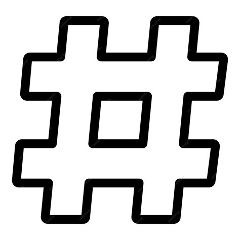 Símbolo de hashtag negro que representa los temas de tendencia en las