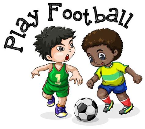 Kids Playing Football on White Background 292793 Vector Art at Vecteezy