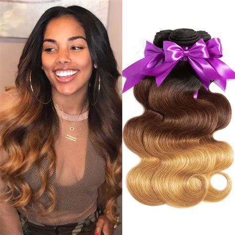 Ombre Body Wave Bundles Indian Hair 3 4 Bundles Human Hair Weave