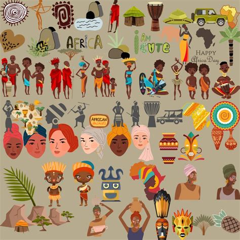 Afrika Svg Bundle Afrika Symbole Svg Afrika Maske SVG Afrika Safari