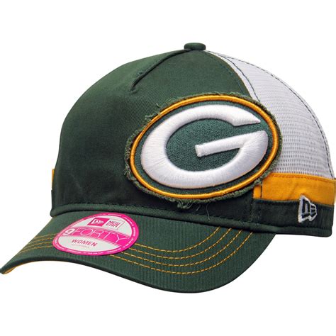 Green Bay Packers New Era Women's Double Over 9FORTY Adjustable Hat - Green