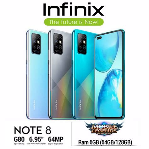 Jual Infinix Note 8 Ram 6gb 128gb 6 128 6 64 Garansi Resmi Shopee Indonesia