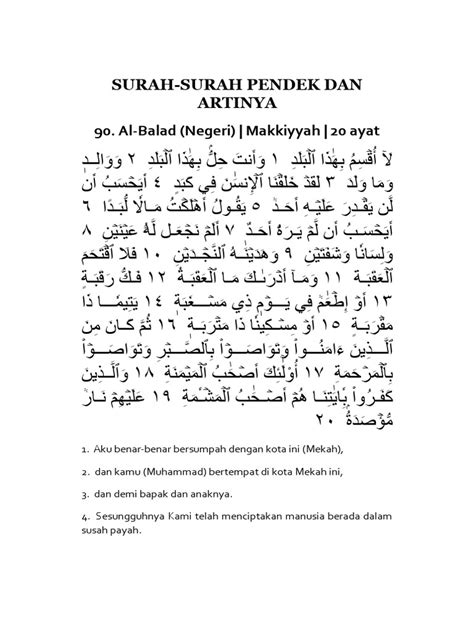 Surah Pendek Dan Ayat Pilihan Pdf