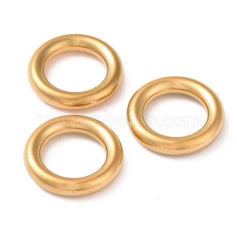 304 Stainless Steel Linking Rings Round Ring Golden 12x3mm Inner Diameter 6mm