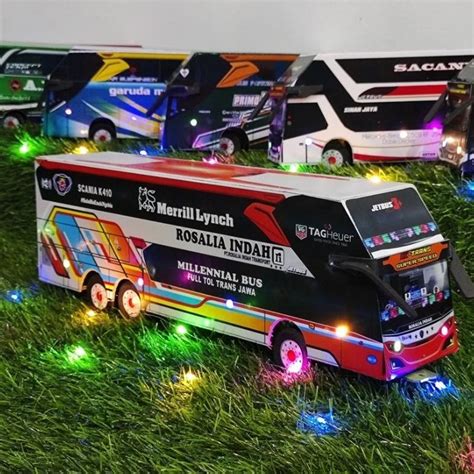 Jual Bus Miniatur Dobel Deker Suara Sound Telolet Basuri Full Lampu