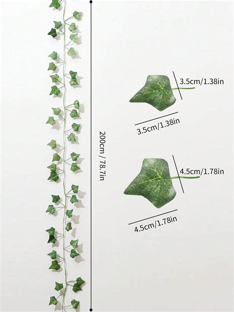 2M Plante Artificielle Vert Lierre Feuille Guirlande Soie Tenture