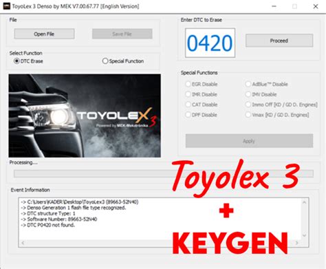 TOYOLEX 3 KEYGEN EFILIVE HP TUNERS HPT TO BIN CTZ TO BIN BIN TO HPT