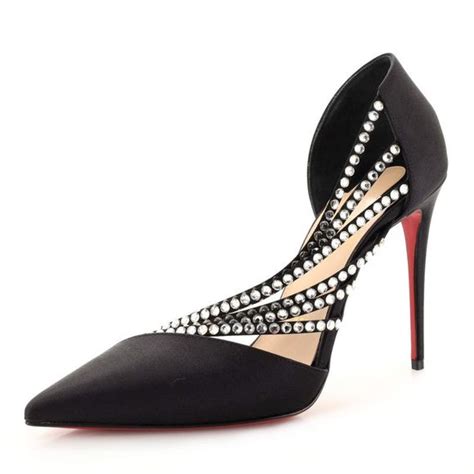 Christian Louboutin Shoes Christian Louboutin Womens Antinorina Pumps Satin With Crystals 0