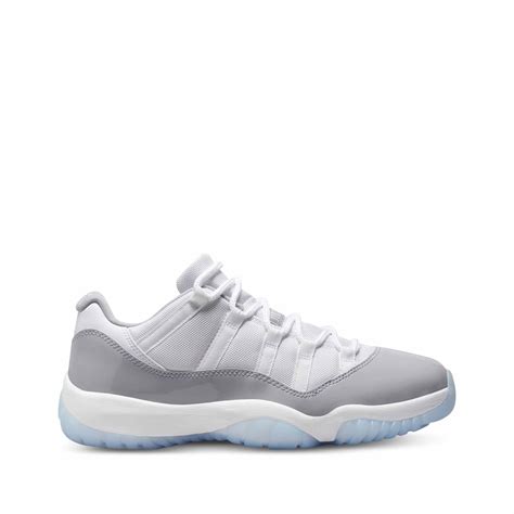 AIR JORDAN 11 RETRO LOW 'CEMENT GREY' White/University Blue-Cement Grey ...