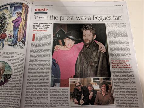 Times Saturday Review 16/12/2023 The Crown Dominic West The Pogues Sha