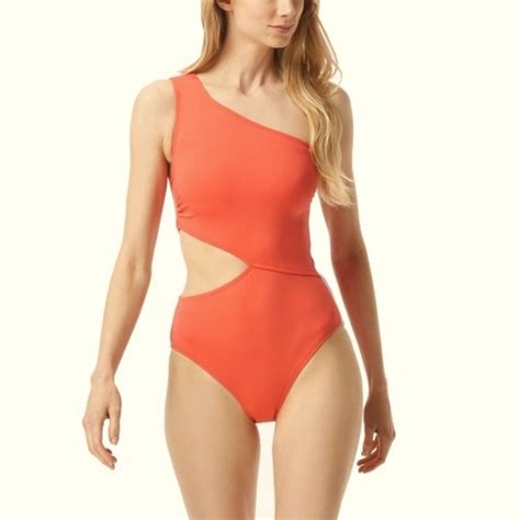 Michael Michael Kors Swim Michael Kors One Shoulder One Piece Cut Out Swimsuit Poshmark