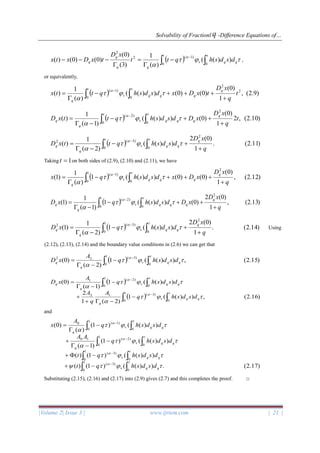 Solvability Of Fractionl Q Difference Equations Of Order 2 3 Involving