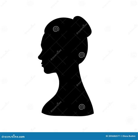 Vector Black and White Illustration of a Beautiful Female Face Formed ...