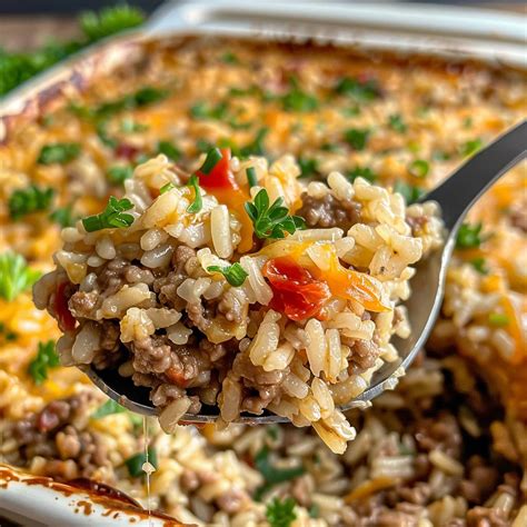 Easy Hamburger Rice Casserole Clara Quick Dinners