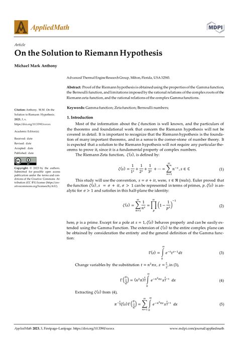 PDF On The Solution To Riemann Hypothesis